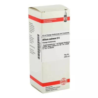ALLIUM SATIVUM D 6 skiedinys, 50 ml
