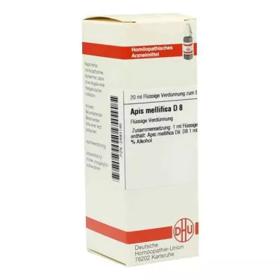 APIS MELLIFICA D 8 skiedinys, 20 ml APIS MELLIFICA D 8 skiedinys, 20 ml