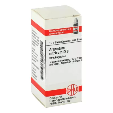 ARGENTUM NITRICUM D 8 rutuliukai, 10 g