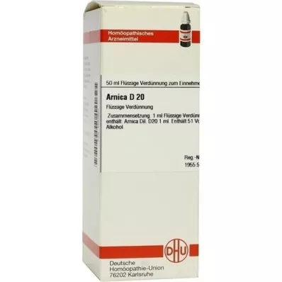 ARNICA D 20 skiedinys, 50 ml