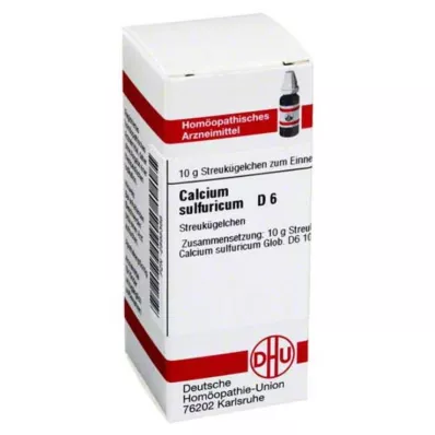 CALCIUM SULFURICUM D 6 rutuliukai, 10 g