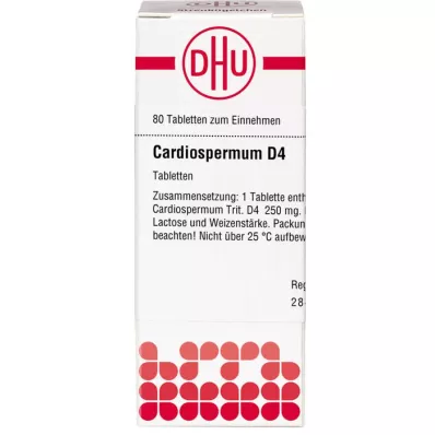 CARDIOSPERMUM D 4 tabletės, 80 kapsulių