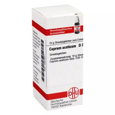 CUPRUM ACETICUM D 30 rutuliukų, 10 g CUPRUM ACETICUM D 30 rutuliukų, 10 g