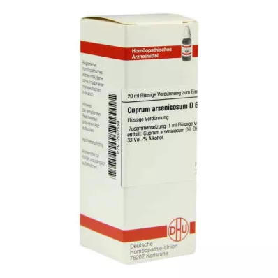 CUPRUM ARSENICOSUM D 6 skiedinys, 20 ml