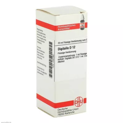 DIGITALIS D 12 skiedinys, 20 ml DIGITALIS D 12 skiedinys, 20 ml