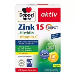 DOPPELHERZ Cinko+Histidino Depot tabletės aktyvios, 30 vnt