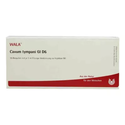 CAVUM tympani GL D 6 ampulės, 10X1 ml CAVUM tympani GL D 6 ampulės, 10X1 ml