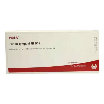 CAVUM tympani GL D 12 ampulių, 10X1 ml CAVUM tympani GL D 12 ampulių, 10X1 ml
