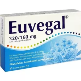 EUVEGAL 320 mg/160 mg plėvele dengtos tabletės, 25 vnt