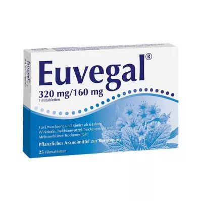 EUVEGAL 320 mg/160 mg plėvele dengtos tabletės, 25 vnt