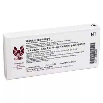 GLANDULA PAROTIS GL D 5 ampulės, 10X1 ml GLANDULA PAROTIS GL D 5 ampulės, 10X1 ml