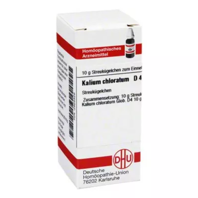 KALIUM CHLORATUM D 4 rutuliukai, 10 g