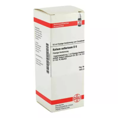 KALIUM SULFURICUM D 6 skiedinys, 50 ml