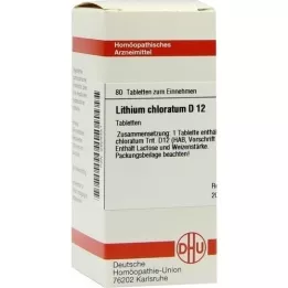 LITHIUM CHLORATUM D 12 tablečių, 80 kapsulių