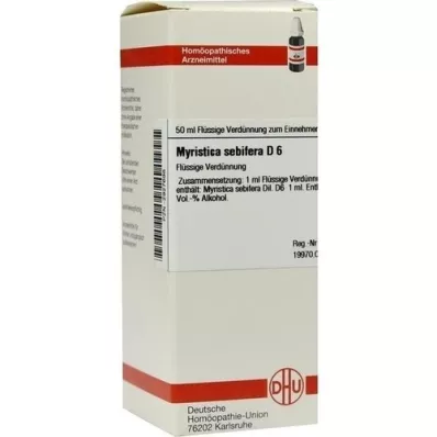 MYRISTICA SEBIFERA D 6 skiedinys, 50 ml