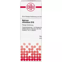 NATRIUM CHLORATUM D 10 skiedinys, 20 ml