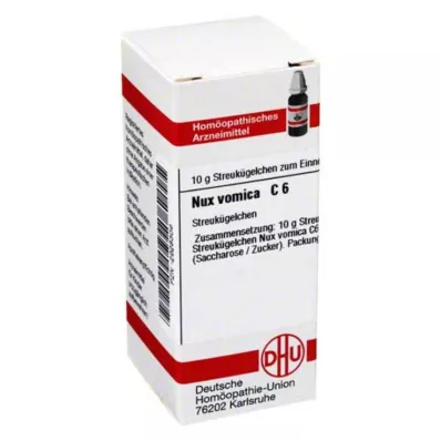 NUX VOMICA C 6 rutuliukai, 10 g