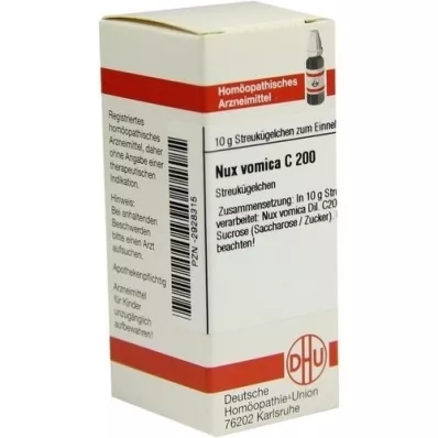 NUX VOMICA C 200 rutuliukų, 10 g