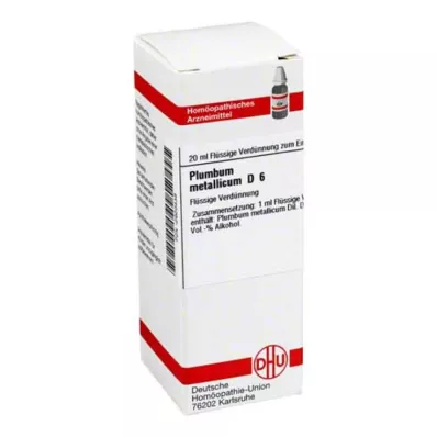 PLUMBUM METALLICUM D 6 skiedinys, 20 ml