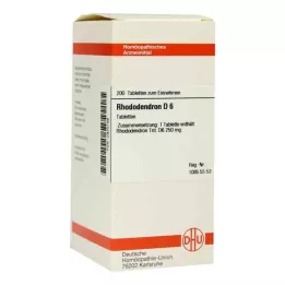 RHODODENDRON D 6 tabletės, 200 kapsulių