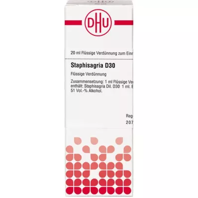 STAPHISAGRIA D 30 skiedinys, 20 ml