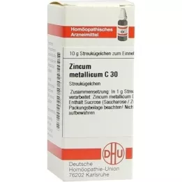 ZINCUM METALLICUM C 30 rutuliukų, 10 g