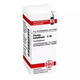 ZINCUM METALLICUM C 30 rutuliukų, 10 g