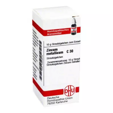 ZINCUM METALLICUM C 30 rutuliukų, 10 g