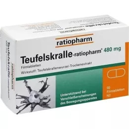 TEUFELSKRALLE-RATIOPHARM Plėvele dengtos tabletės, 50 vnt