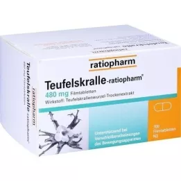 TEUFELSKRALLE-RATIOPHARM Plėvele dengtos tabletės, 100 vnt