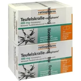 TEUFELSKRALLE-RATIOPHARM Plėvele dengtos tabletės, 200 vnt