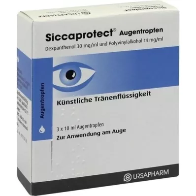 SICCAPROTECT Akių lašai, 3X10 ml