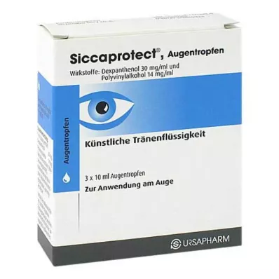 SICCAPROTECT Akių lašai, 3X10 ml