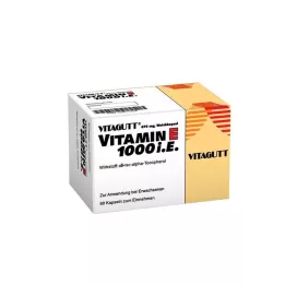 VITAGUTT Vitaminas E 1000 minkštųjų kapsulių, 60 vnt