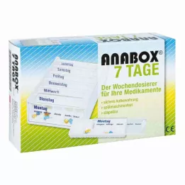 ANABOX 7 dienų savaitinis dozatorius, baltas, 1 vnt
