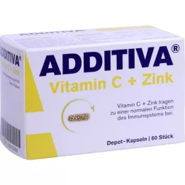 ADDITIVA Vitaminas C Depot 300 mg kapsulės, 60 kapsulių
