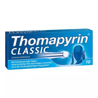 THOMAPYRIN CLASSIC Tabletės nuo skausmo, 10 vnt THOMAPYRIN CLASSIC Tabletės nuo skausmo, 10 vnt