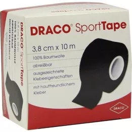 DRACO TAPEVERBAND 3,8 cmx10 m juodos spalvos, 1 vnt