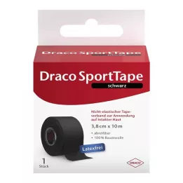 DRACO TAPEVERBAND 3,8 cmx10 m juodos spalvos, 1 vnt