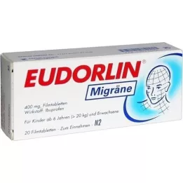 EUDORLIN Migrena plėvele dengtos tabletės, 20 vnt
