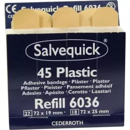 SALVEQUICK Gipso juostelės vandeniui atsparus užpildas 6036, 45 vnt