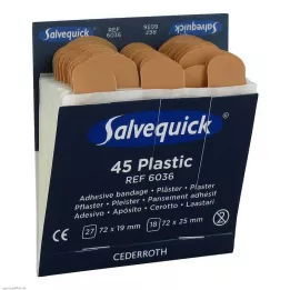 SALVEQUICK Gipso juostelės vandeniui atsparus užpildas 6036, 45 vnt