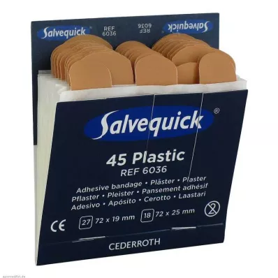 SALVEQUICK Gipso juostelės vandeniui atsparus užpildas 6036, 45 vnt SALVEQUICK Gipso juostelės vandeniui atsparus užpildas 6036, 45 vnt