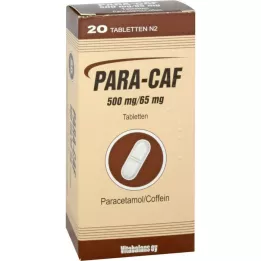 PARA CAF 500 mg/65 mg tabletės, 20 vnt