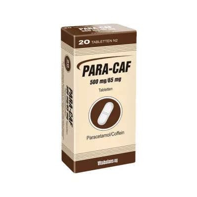 PARA CAF 500 mg/65 mg tabletės, 20 vnt