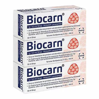 BIOCARN Sirupas, 3X50 ml