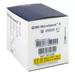 BD MICROLANCE Kaniulė 20 G 1 1/2 0,9x40 mm, 100 vnt