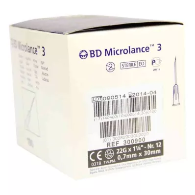 BD MICROLANCE Kaniulė 22 G 1 1/4 0,7x30 mm, 100 vnt BD MICROLANCE Kaniulė 22 G 1 1/4 0,7x30 mm, 100 vnt