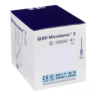 BD MICROLANCE Kaniulė 23 G 1 0,6x25 mm, 100 vnt BD MICROLANCE Kaniulė 23 G 1 0,6x25 mm, 100 vnt