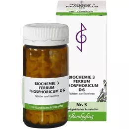 BIOCHEMIE 3 Ferrum phosphoricum D 6 tabletės, 200 kapsulių
